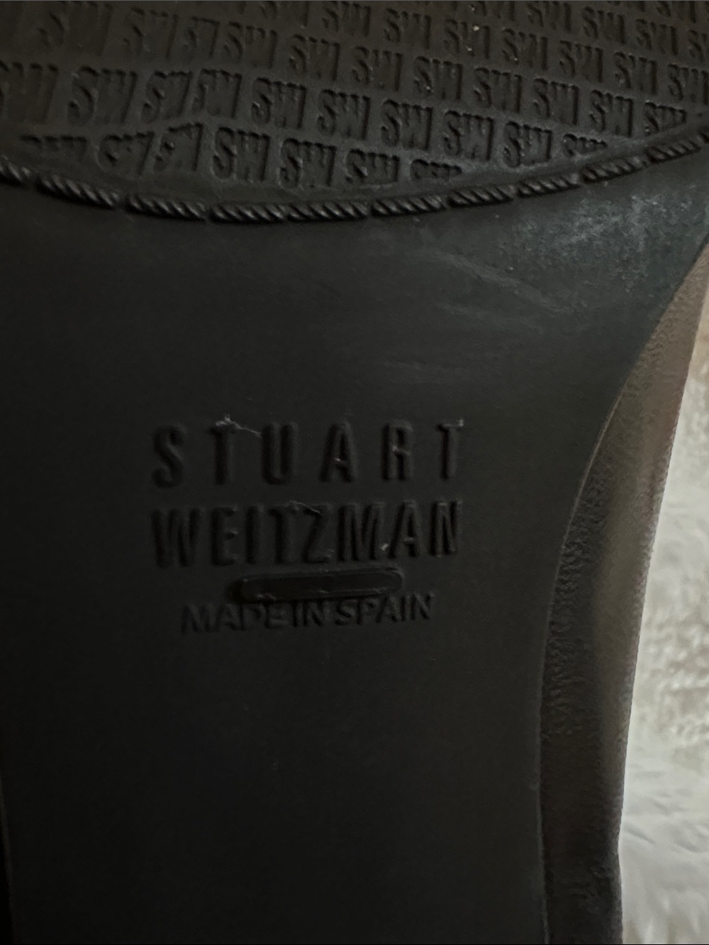 STUART WEITZMAN Leather Classic Ballet Pumps Block Heel Sz9.5 Made in Spain NWOT - Picture 8 of 17